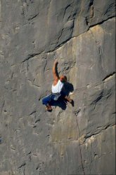 Enrico climbing in Verdon-France